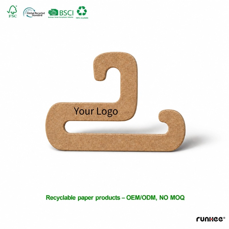 Eco cardboard sock display hook