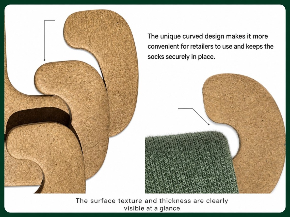 Custom kraft paper sock hook