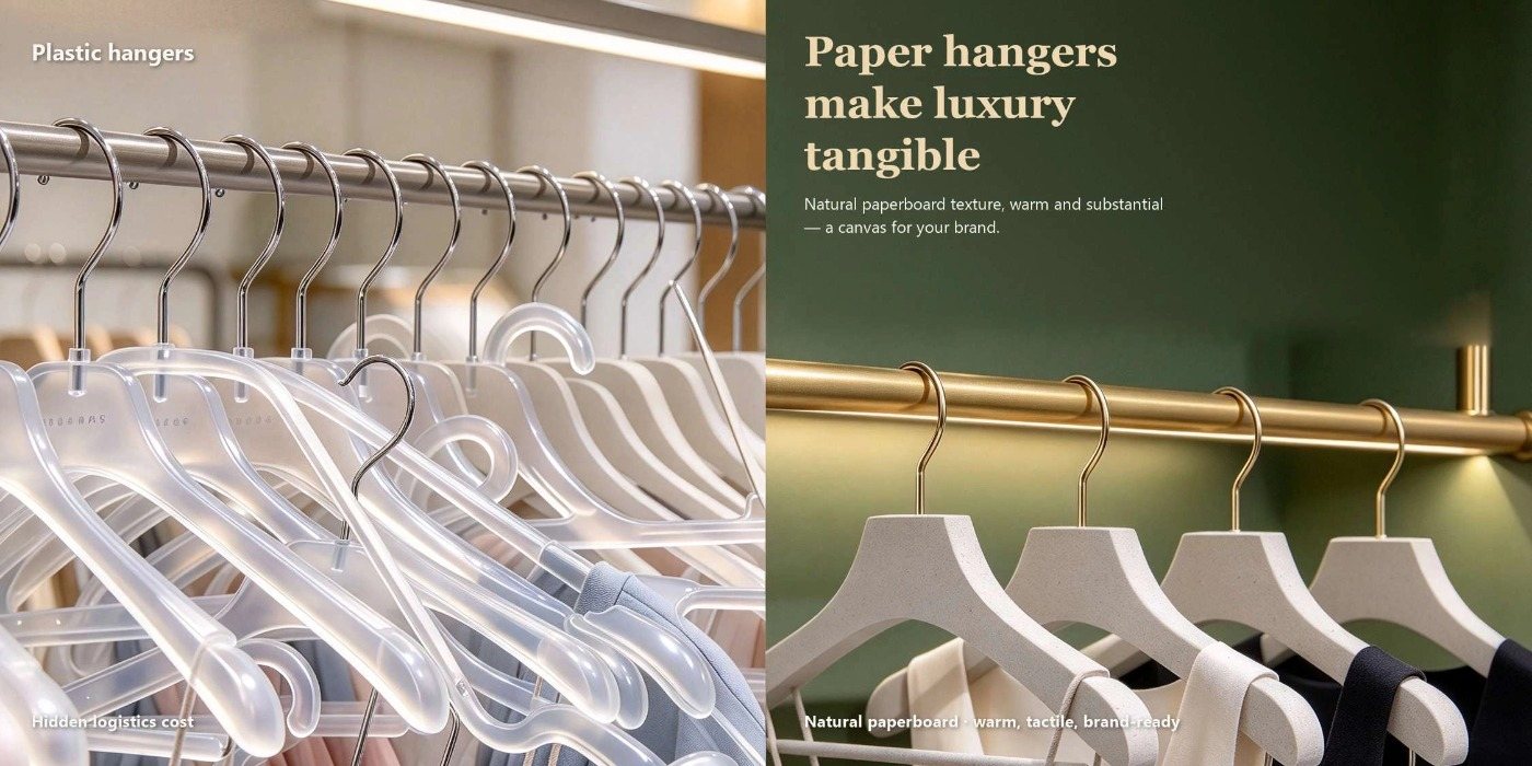 custom boutique paper hangers