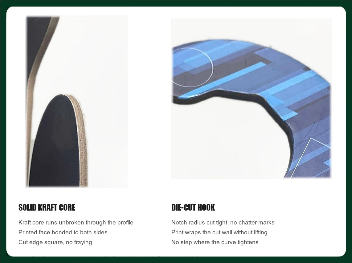 printed paper footwear hooks